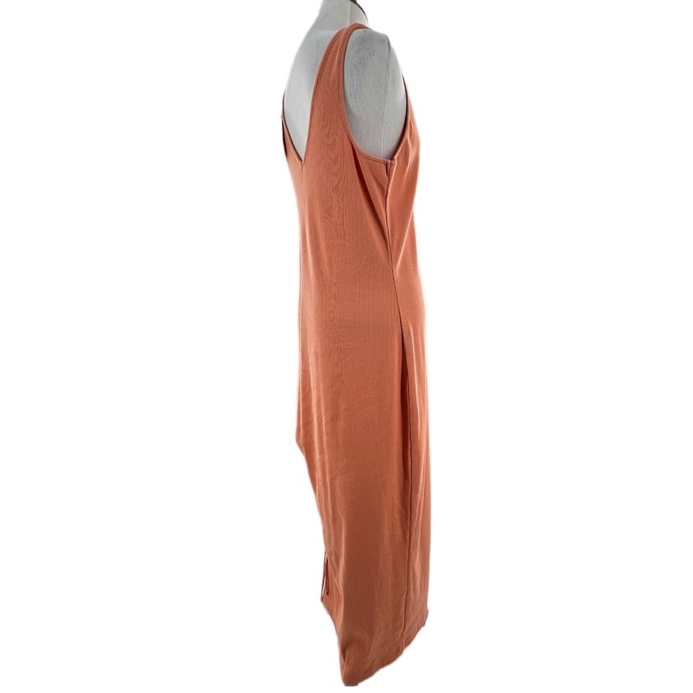 A new day womens dress size XL orange sherbet ribbed knit scrunched maxi - Picture 4 of 13